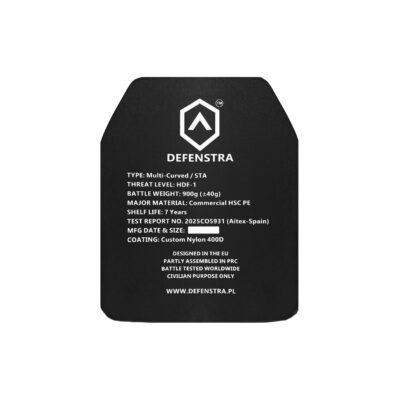 Defenstra HDF-1 Eco line Hard plate balistic płyta balistyczna Aitex PPE Level IIIA miękka płyta LEO Policja ratownik Police
